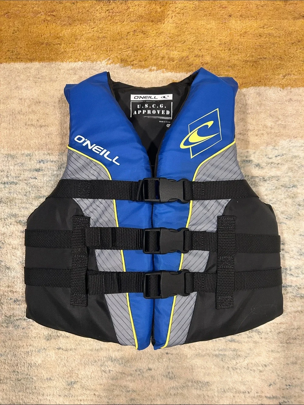 Youth O'Neill Blue, Gray & Yellow USCG Life Jacket